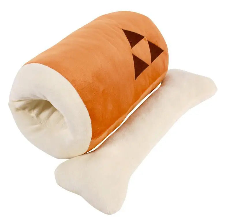 Hot Monster Hunter Huge Grilled Meat Pillow Plush Barbecu with Big Bone Stuffed Toy Children's Christmas Home Decoration Gift
