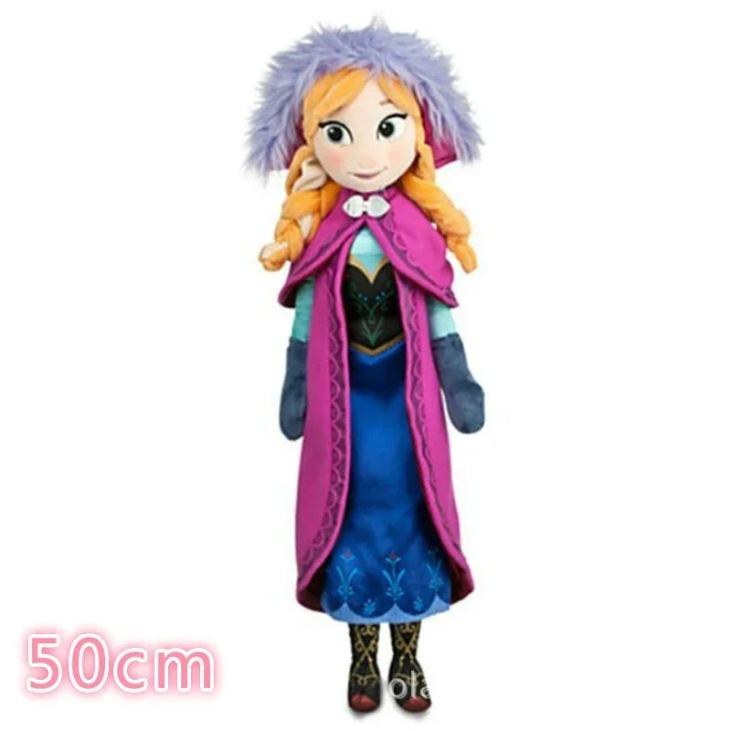 50cm Frozen Elsa Doll Princess Anna Elsa Plush Doll Elza Stuffed Kids Toys Halloween Birthday Gift