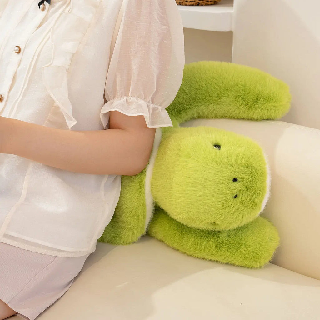New Lovely Turtle Plush Toys Cozy Fluffy Lying Prone Cartoon Tortoise Throw Pillow Back Cushion Kawaii Home Decor Funny Gift