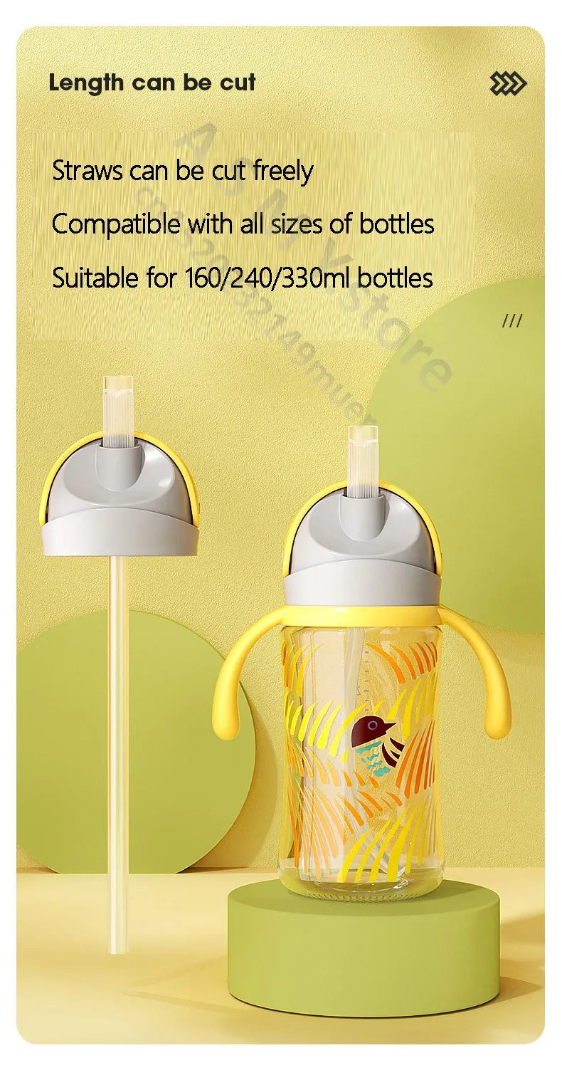 for Pigeon 3rd generation bottle/wide diameter bottle/bottle conversion straw cup head+handle/glass and PPSU universal