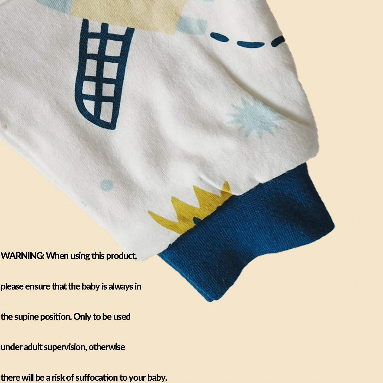 2.5Tog Spring and Autumn Thin Baby Sleeping Bag U-Shaped Cartoon Pure Cotton Kidsren's Sleeping Bag Anti-Kick Quilt 0-3Y Baby Sleeping Bag