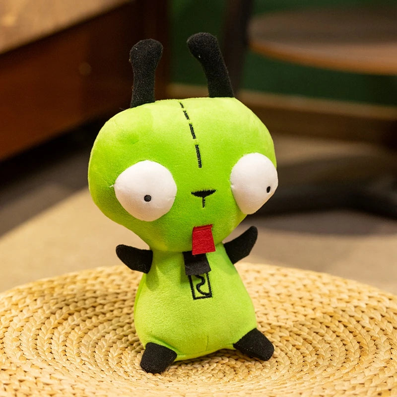 Hot 25cm Alien ET 3D Eyes Green Invader ZIM GIR Dog Plush Figure Toy Soft Stuffed Collectible Christmas Gift Toys for Children