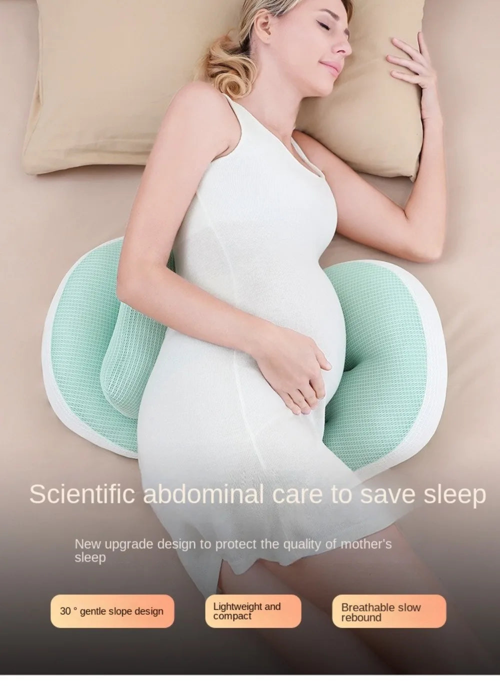 Pregnant Women's Waist Pillow U Shaped Soft Maternity Pillow Comfort Abdominal Support Pregnancy Cushion Sleeping Cushion