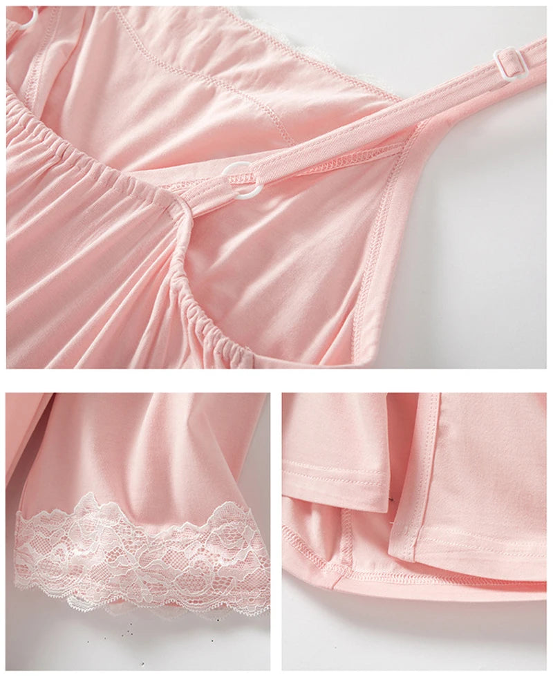 2pcs/Set Pregnancy Pajamas Sleepwear Nursing Pregnant Woman Sling Breastfeeding Nightgown Maternity Labor Dress+Robe Childbirth