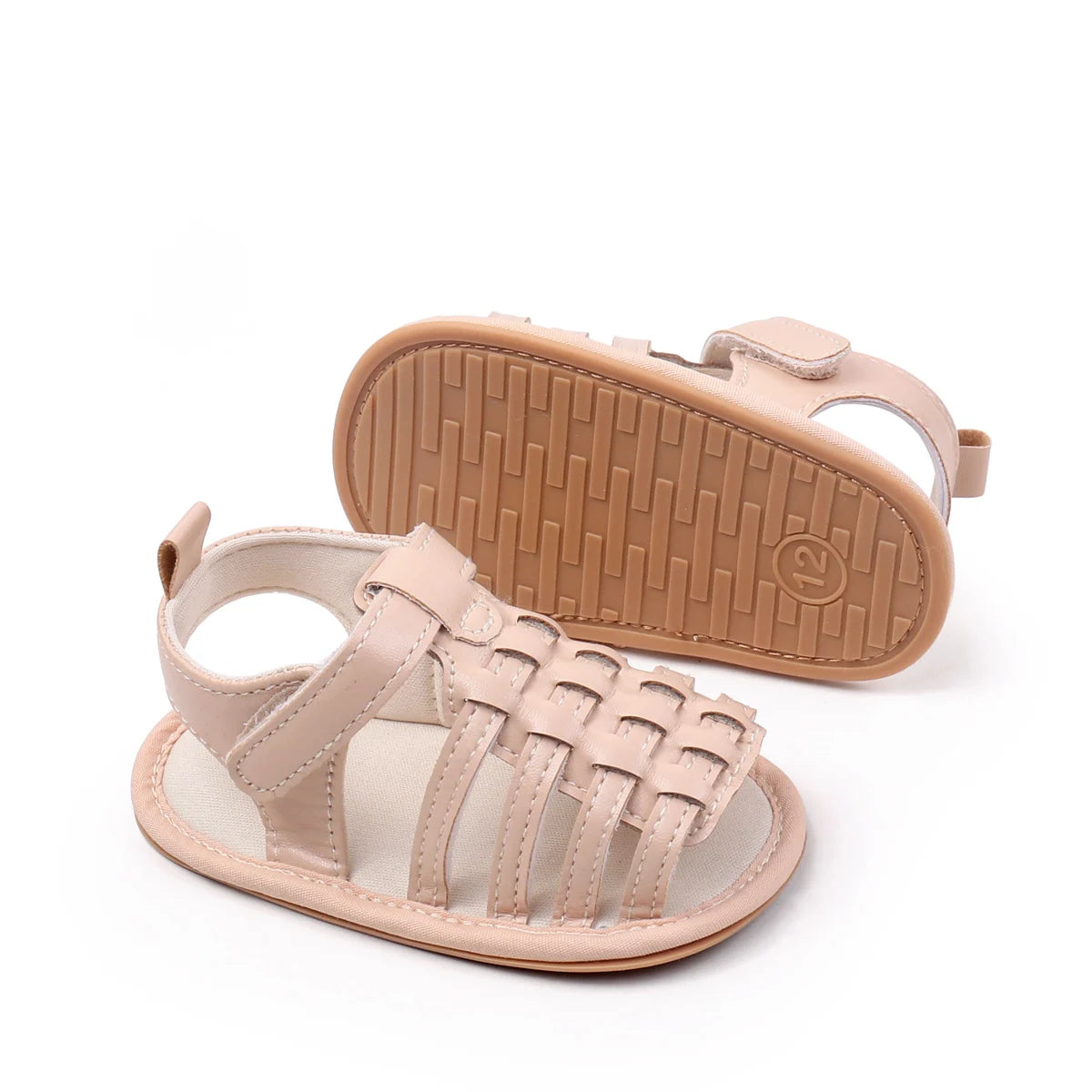 New Baby Sandals For 0-2 Years Old Boys And Girls Leather Surface And Rubber Sole Anti-slip Shoes Baby Indoor Walking Shoes