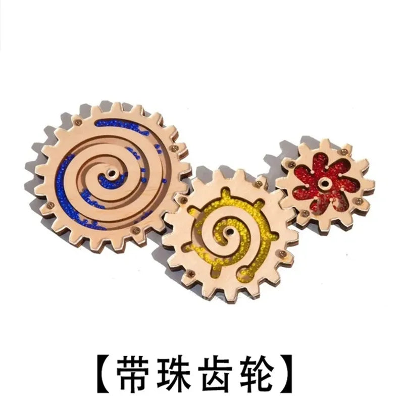 Busy Board Educational Toy With Wooden Turntable Zipper Abacus Key Identifier Paired Accessories