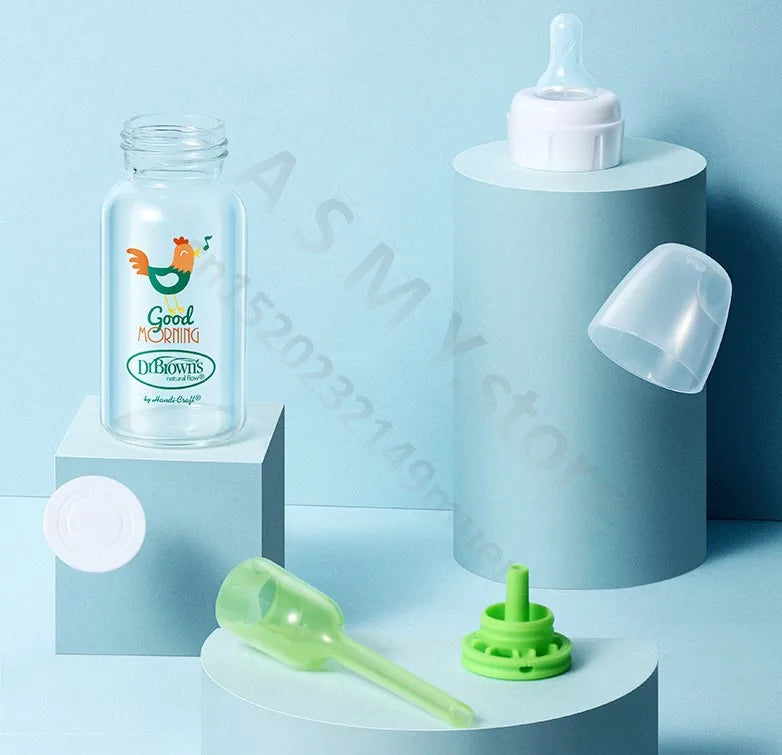 Dr. Brown's newborn Glass baby bottle/Anti-colic/baby glass bottle/standard caliber/120ML 250ML