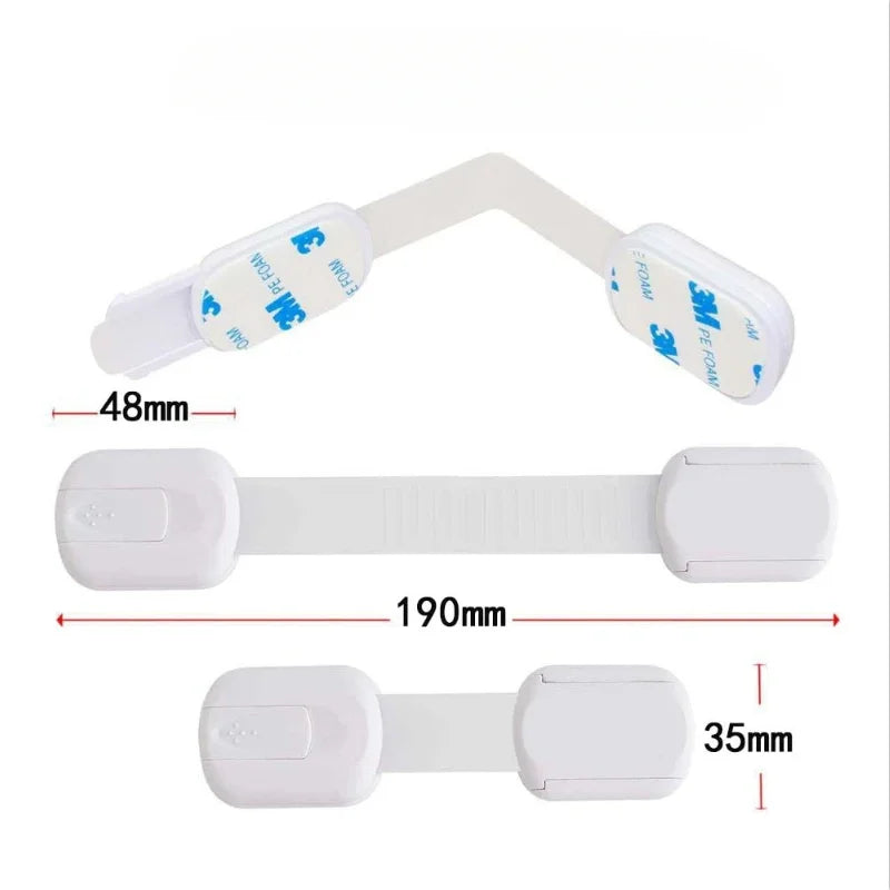 1/3/5Pcs Child Safety Cabinet Locks Premium Adjustable Baby Proof Drawer Latches Bathroom Kitchen Cabinet Drawer Lock