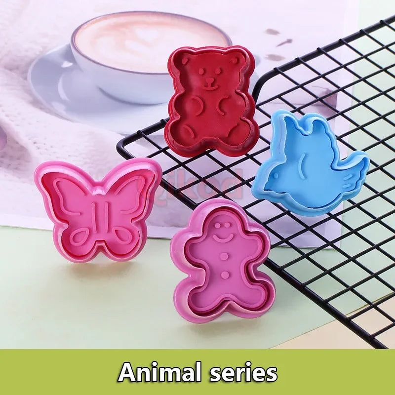 Montessori 3D Animal And Vegetable Mold Tool Set For Play Dough Plasticine 4 Piece Kit
