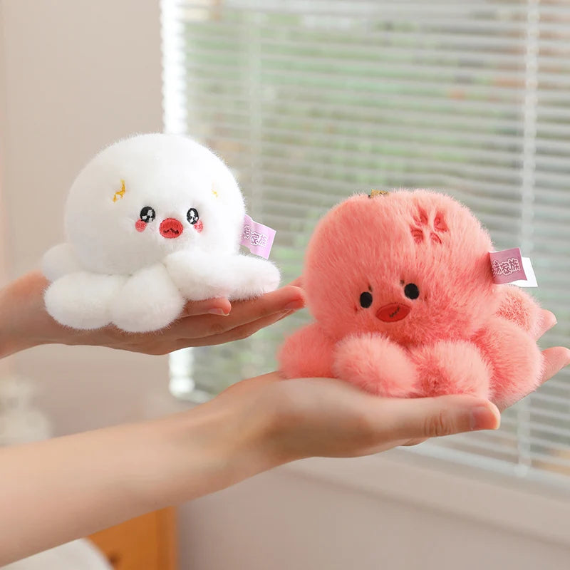 Cute 10cm Octopus Plush Pendant Toys Soft Stuffed Sea Animal Doll Kawaii Keychain Bag Decoration Small Holiday Child Gifts
