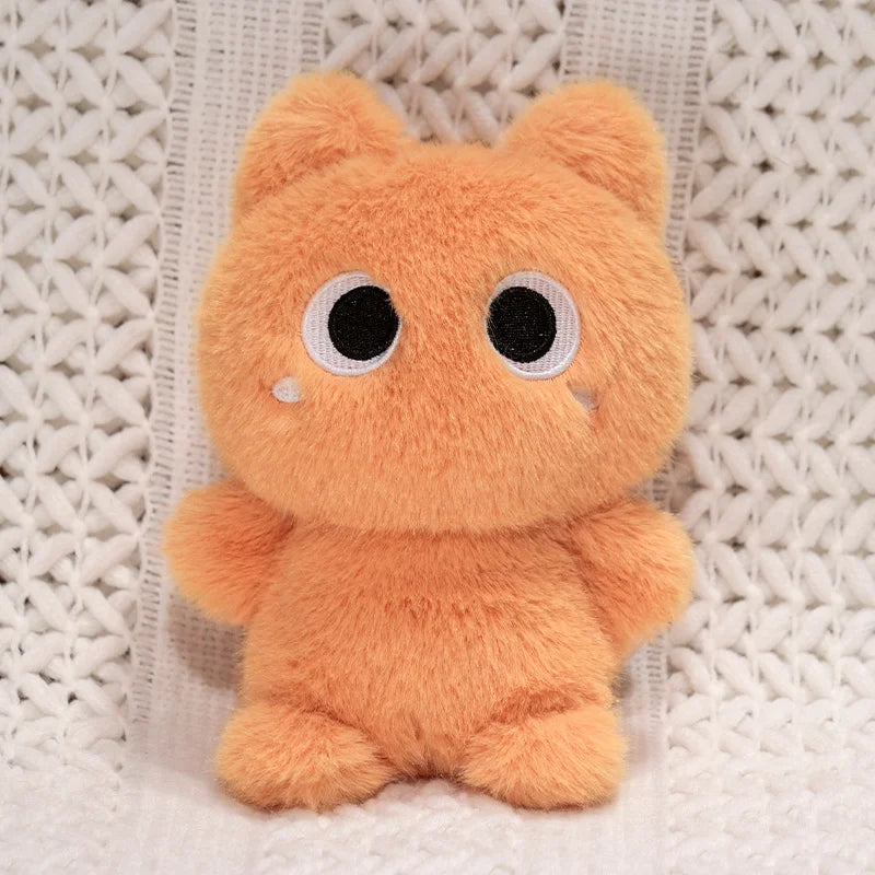 20CM Soft Siamese Cat Stuffed Plush Toy Orange & Black Kitten Animal Doll Cute Birthday Gift for Kids