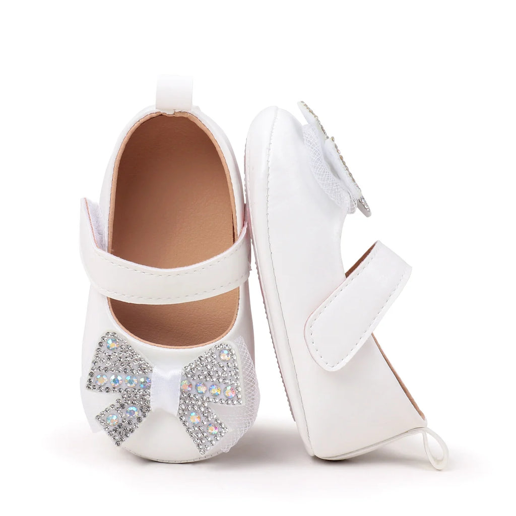 Spring Summer Sweet Shining Girl Princess Dress Shoes Bowknot Design Non-slip Indoor Outdoor Walking Shoes BBW5122