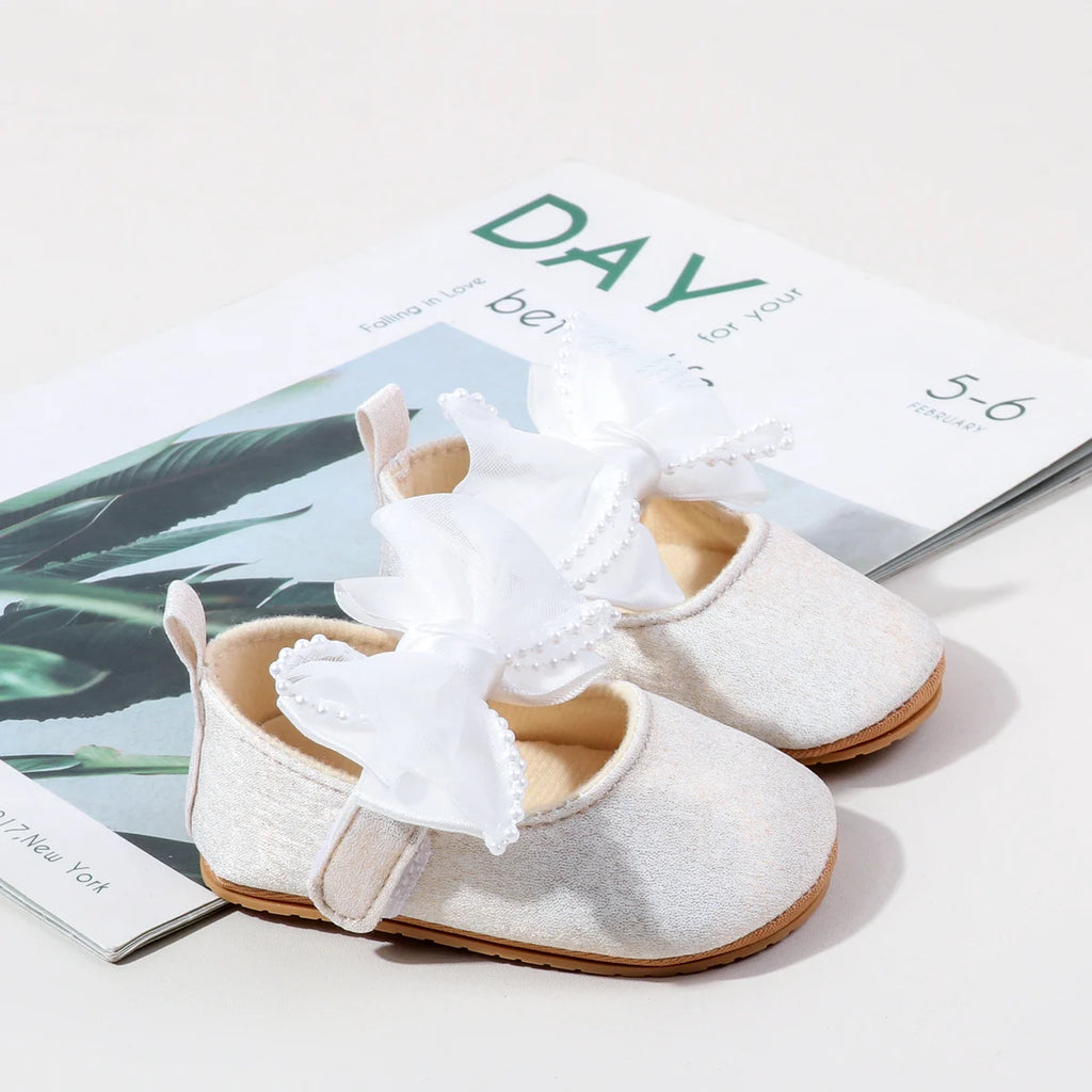 Spring And Autumn 0-18 Months Newborns Wearing Outward Walking Shoes With Durable Soft Sole And Non Slip Princess Shoes