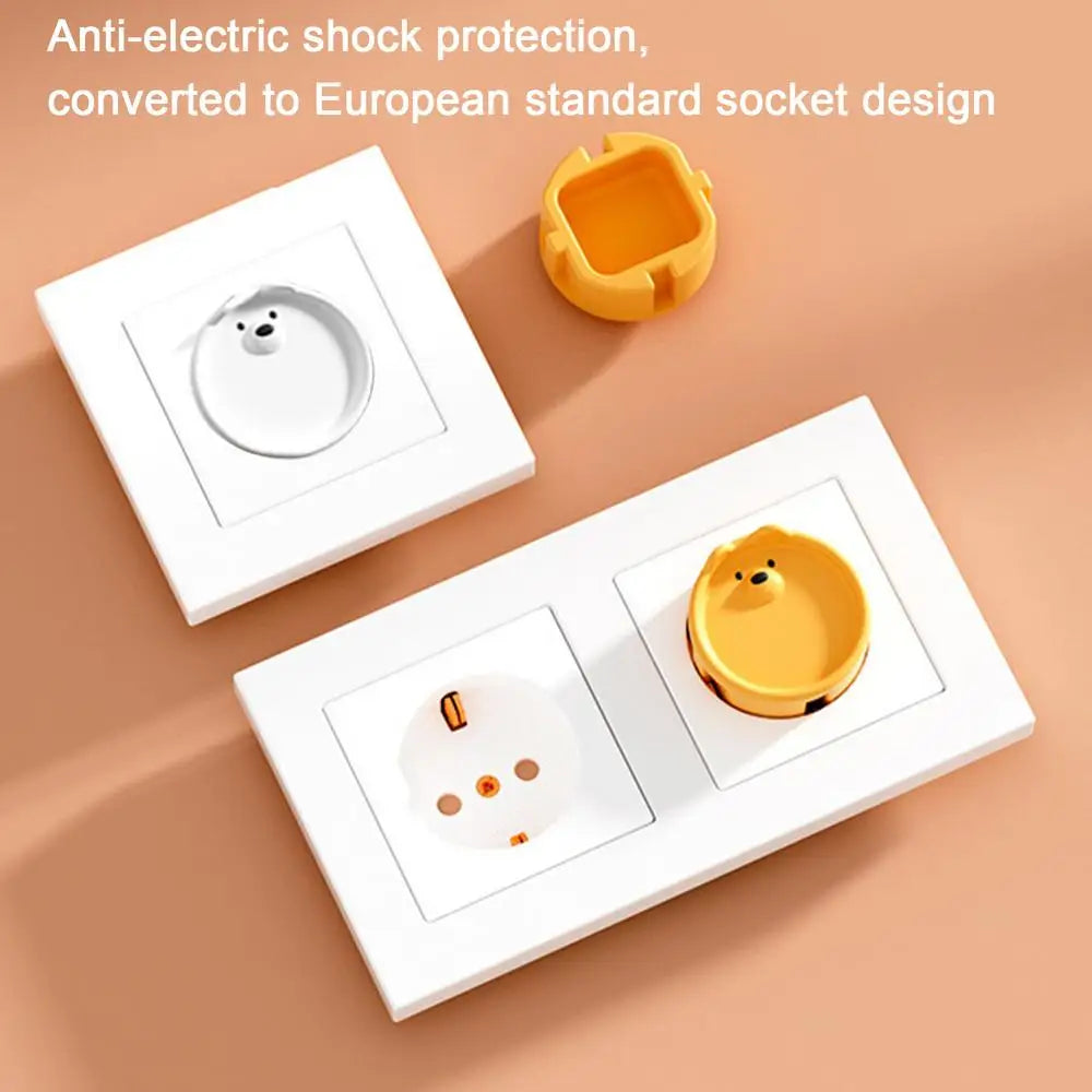 1pc EU Baby Safety Socket Covers silicone Electrical Outlet Protectors Childproof Plug Protector for Kid Toddler Protection