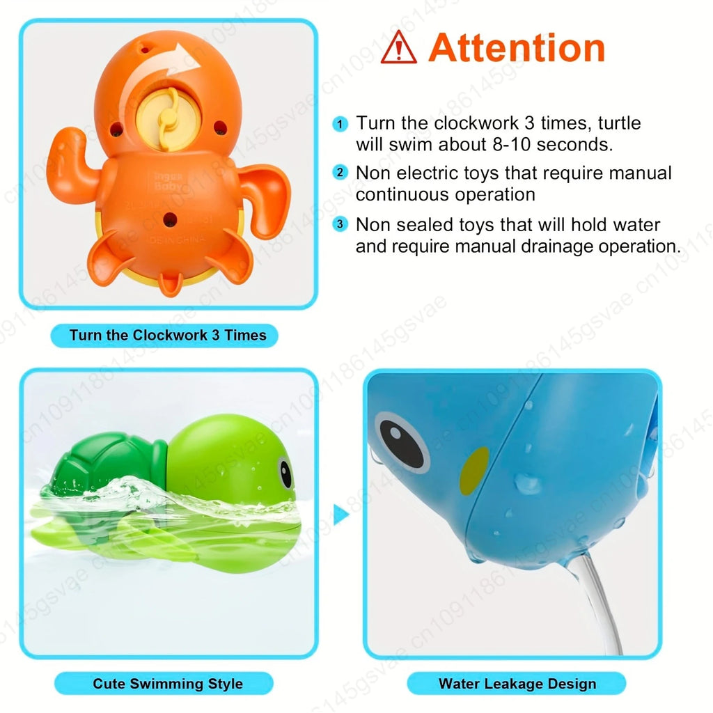 3pcs Baby Bath Toys Spray Water Shower Bathing Toys for Kids Electric Whale Bath Ball Toys Bathtub Toy
