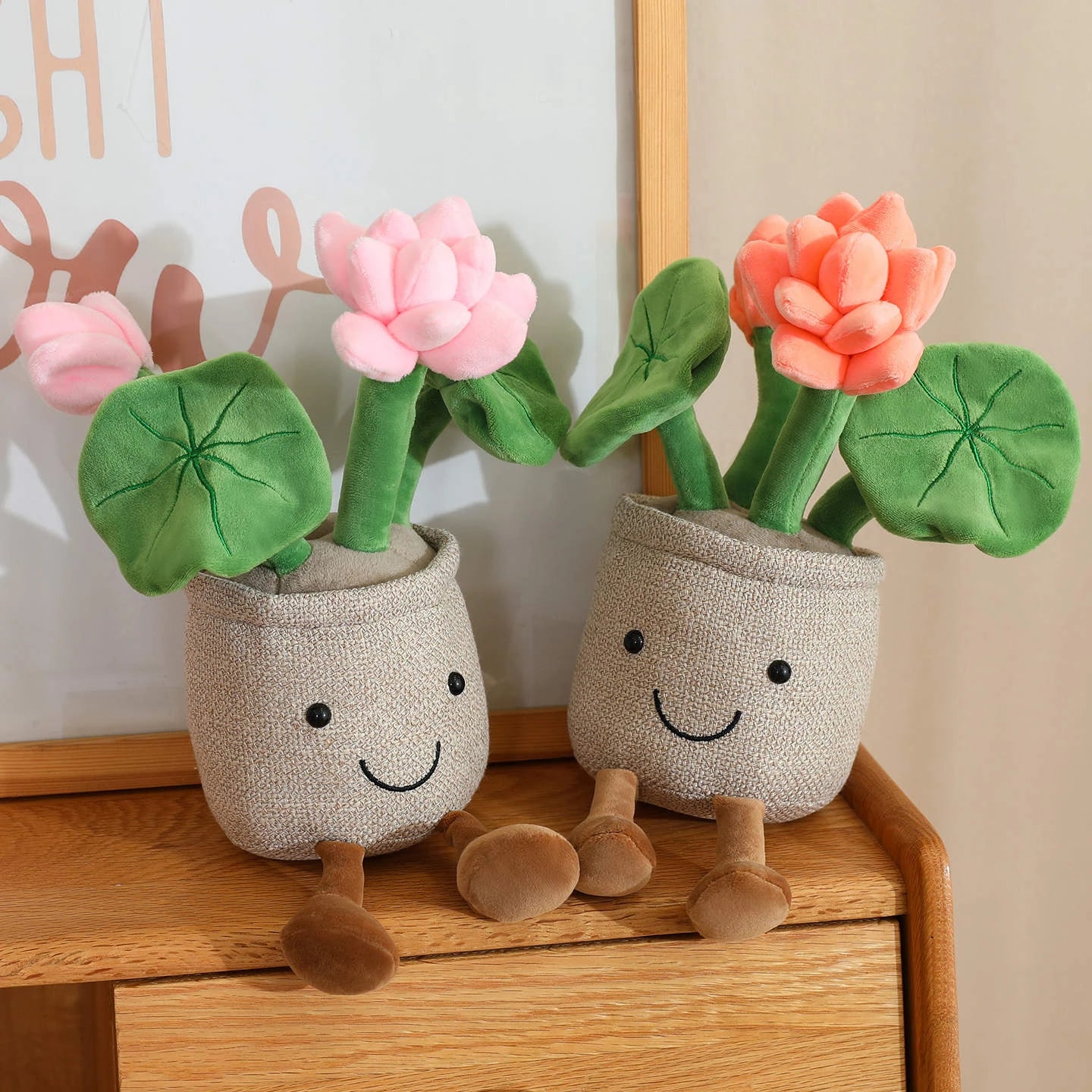 Lifelike Tulip Succulent Plants Plush Stuffed Bookshelf Decor Cake Toy Soft Doll Pendant Kawaii Pillow for Girls Birthday Gifts