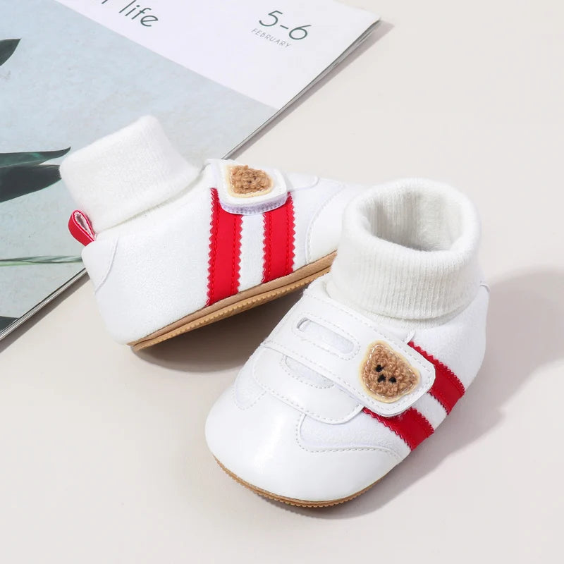 Baby Sock Shos Autumn and Winter Baby Girls Boys Ankle-covered Style 0-1 Year Old Anti Slip Fashion Design Newborn Infant Shoes