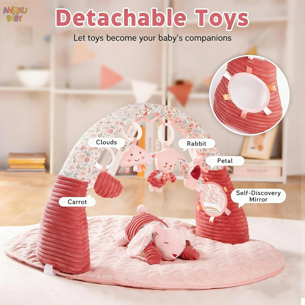 3 in 1 Baby Activity Gym Thickened Educational Fitness Frame for Children Foldable Infant Tummy Time Play Mat Stable Baby Toys