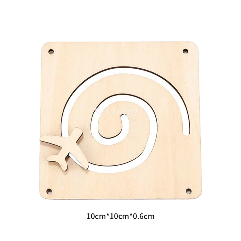 DIY Montessori Busy House Wooden Educational Toy Square Floor Hourglass Graffiti Slide 2026