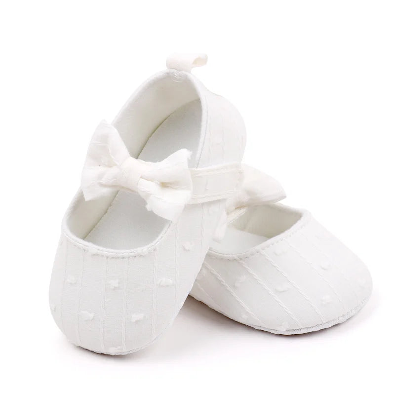 Spring Autumn New Product 0-1 Years Old Girls' Shoes with Soft Soles Embroidered Bowknot Fashionable and Cute Baby Learning WalK