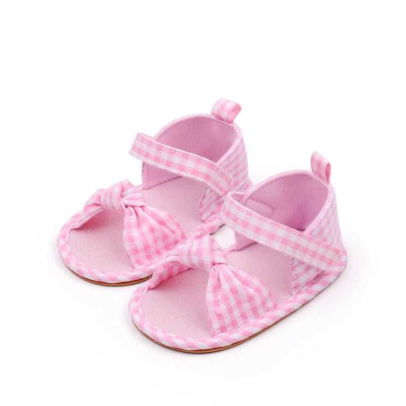 2025 Hot Summer Baby Girls First Walking Toddler Shoes With High Quality TPR Sole Beautiful Design For 0-18M Baby Girls Shoes