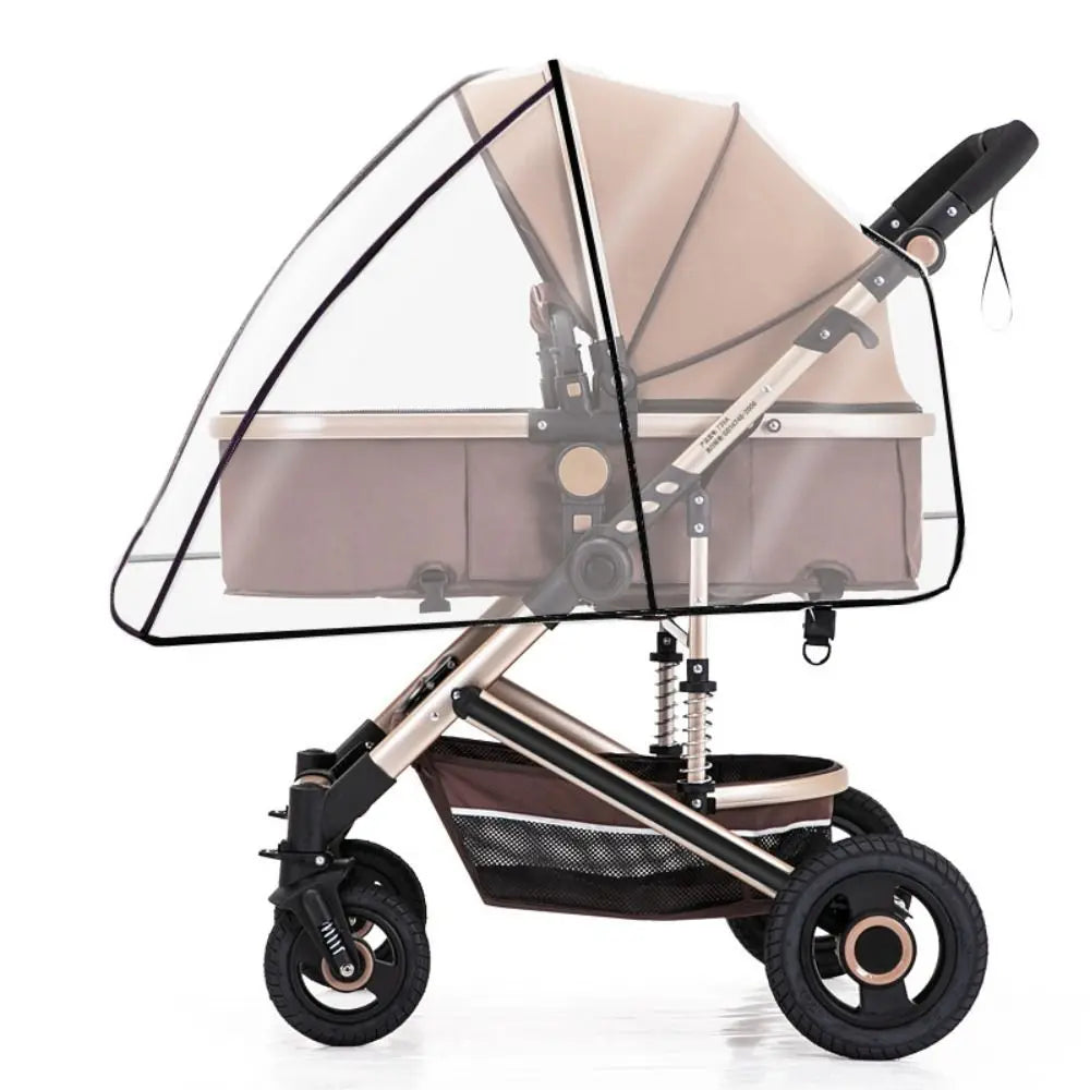 Transparent Baby Stroller Rain Cover Outdoor Windproof Baby Pram Rain Cover Waterproof Travel Pushchair Raincoat
