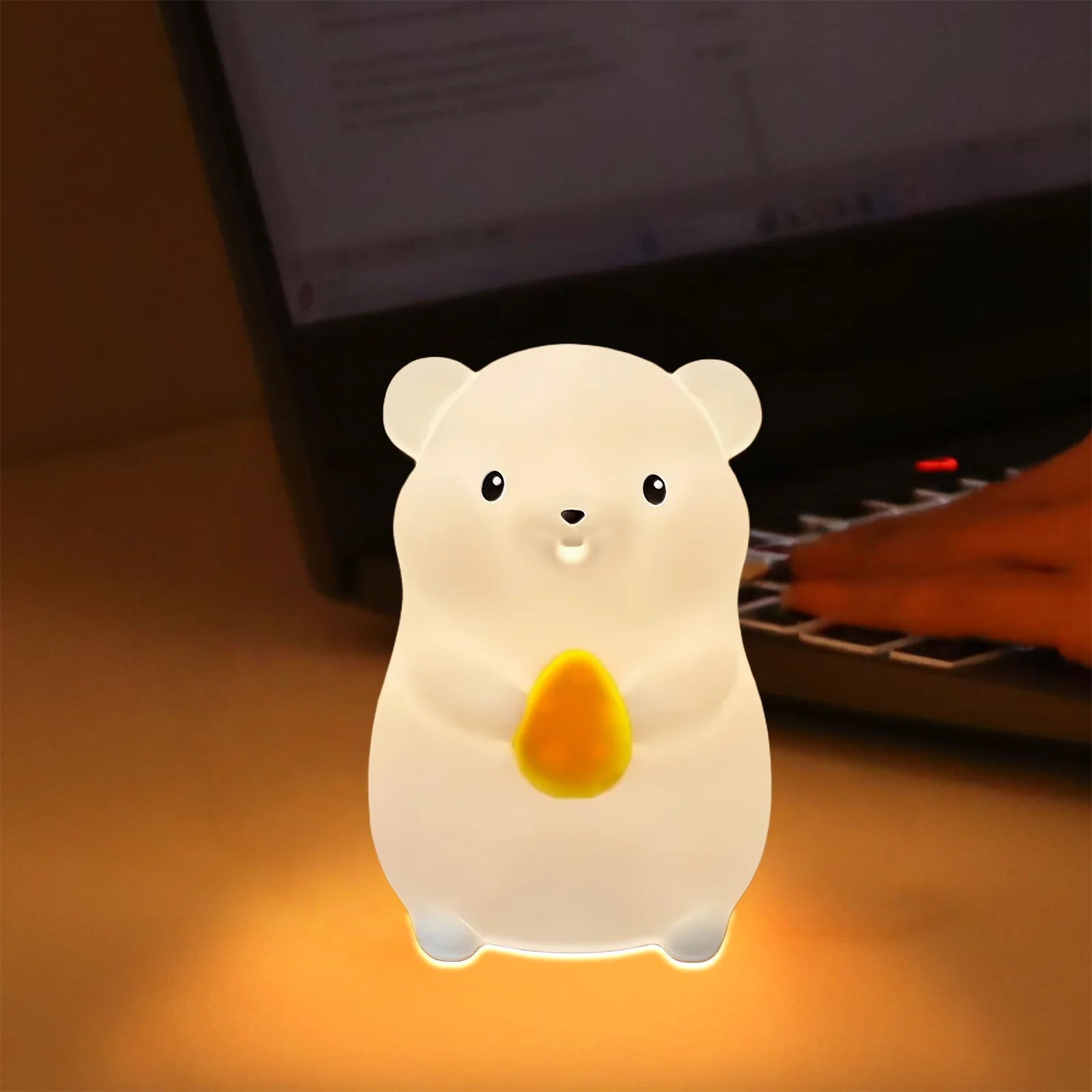 Cute Silicone Sheep Night Light LED USB Rechargeable Dimmable Eye Friendly Lamp Model SS01