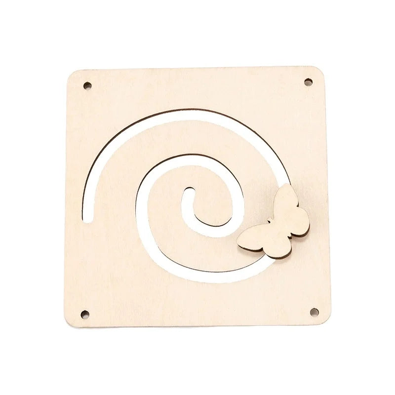 Kindergarten Montessori Busy Board Educational Toy For Toddlers Caterpillar Gear Led Lamp Bead Wall Toy KMB-01