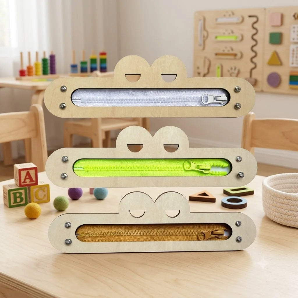 DIY Montessori Busy Board Accessories Set Wooden Sensory Activity Toys Gear Switch LED Light Drum Beads Educational Learning Toy
