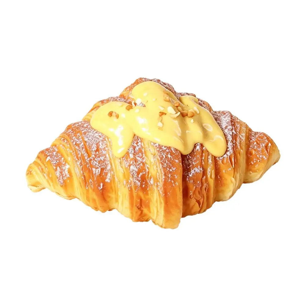Realistic Croissant Squishy Slow Rising Toy Soft Simulation Food Bread Stress Relief Squeeze Toy Photo Props