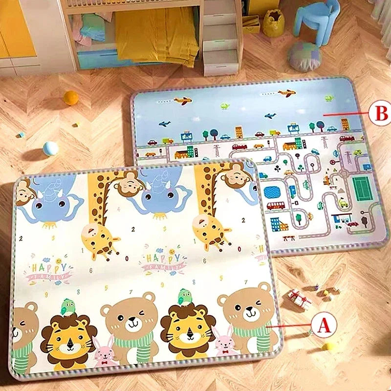 Crawling Play Mats Double Sided Pattern Non-Toxic EPE Baby Activity Gym Rug For Kids Room
