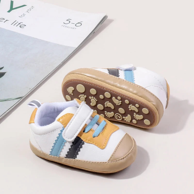 Baby Girls Boys Casual Shoes TPR Sole Anti Slip Sneakers Fashion Design High Quality Newborn Toddler Shoes First Walkers BSK4193