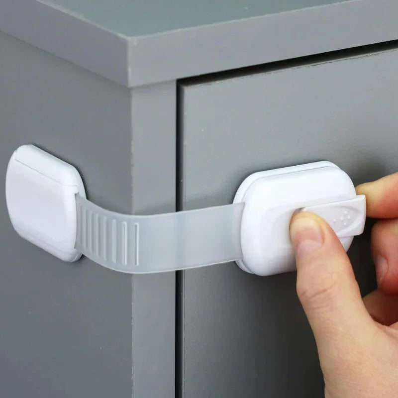 1/3/5Pcs Child Safety Cabinet Locks Premium Adjustable Baby Proof Drawer Latches Bathroom Kitchen Cabinet Drawer Lock
