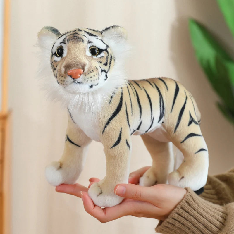 New Simulation Lion Tiger Leopard Plush Toys Home Decor Stuffed Cute Animals Dolls Gift For Children Birthday Christmas