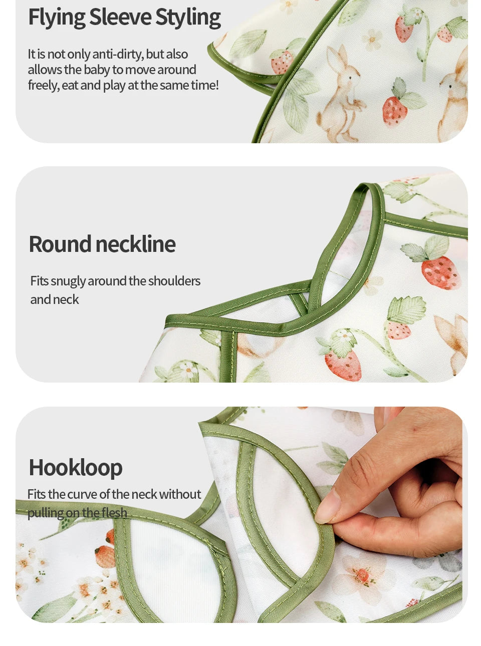 Elinfant New Fashion Pattern Waterproof Pocket Lunch Feeding Bibs Reusable Baby Bibs Cute Children Baby Apron Kids Burp Cloths