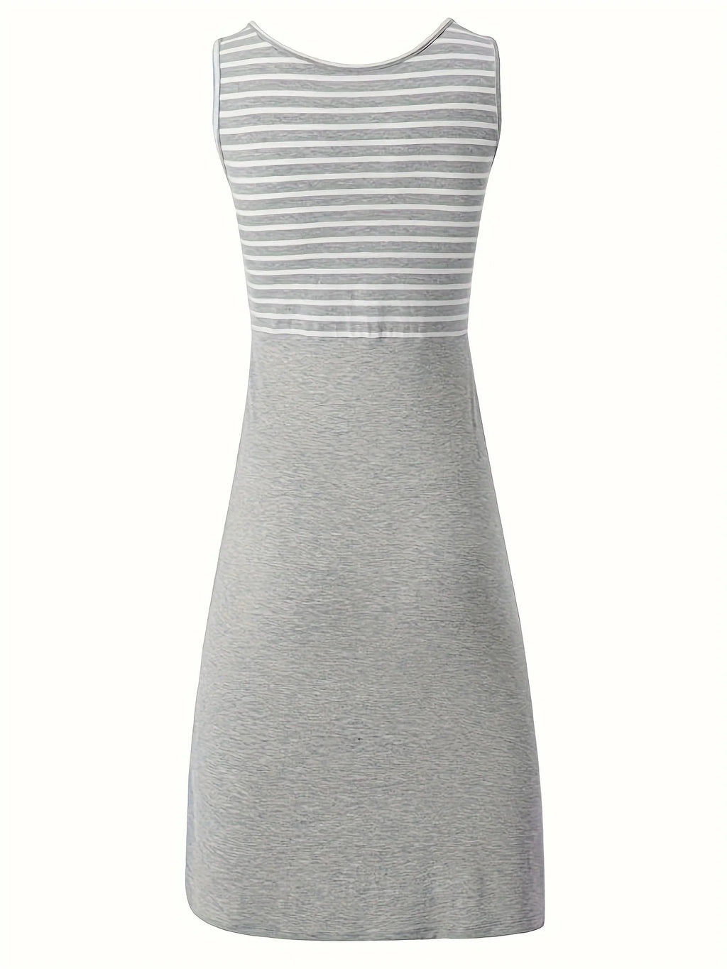 Maternity Nursing Sleeveless Mini Dress Stripe Splicing Comfortable Maternity Wear for Pregnant Women