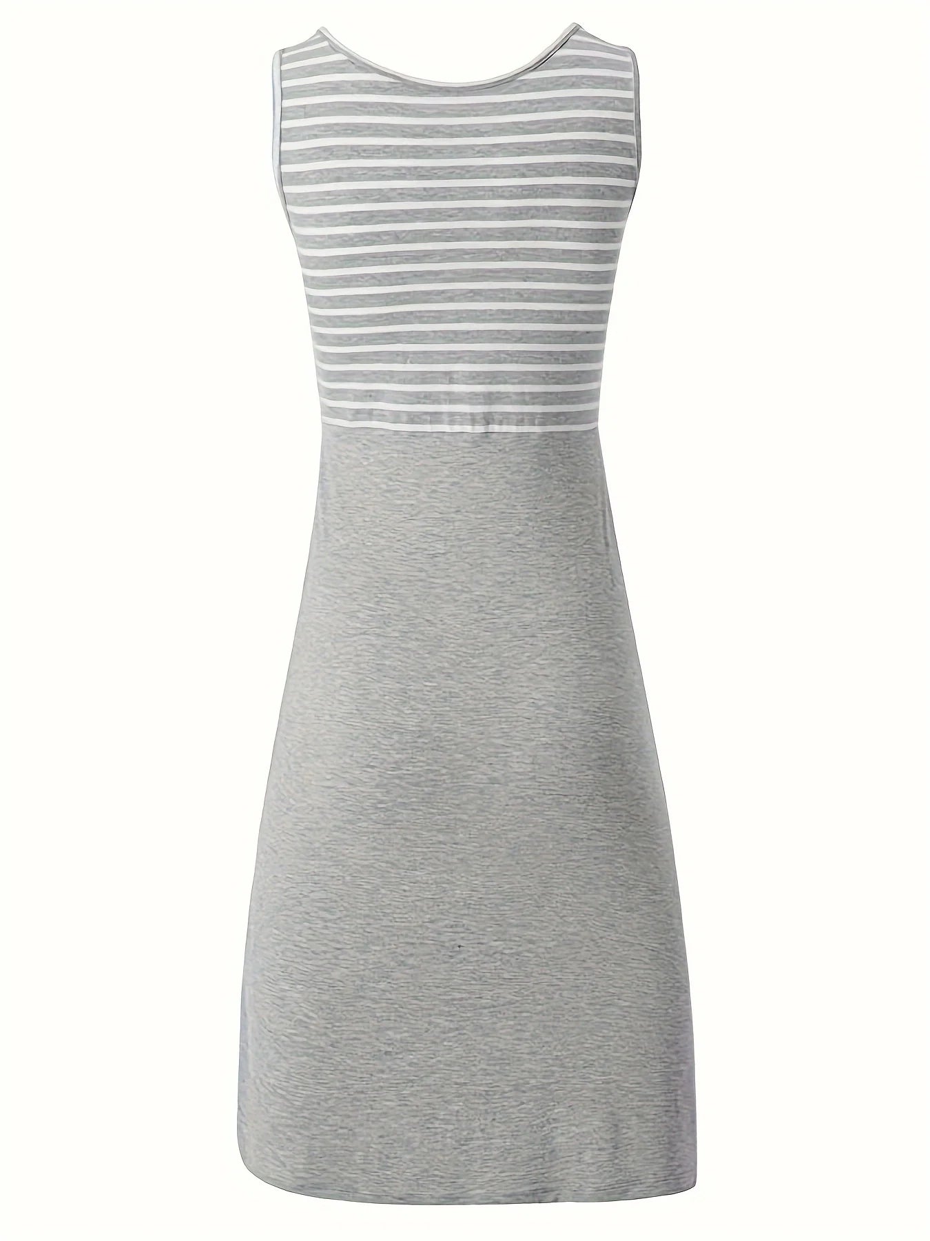 Maternity Nursing Sleeveless Mini Dress Stripe Splicing Comfortable Maternity Wear for Pregnant Women