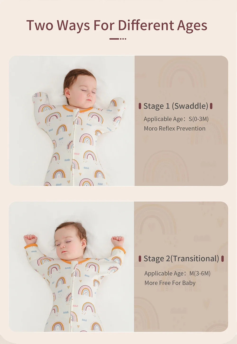 INSULAR Sleeveless Vest Baby Sleeping Bag, Summer Thin Cotton Fabric Anti-kick Quilt, Newborn Sleep Sack with Two Way Zipper