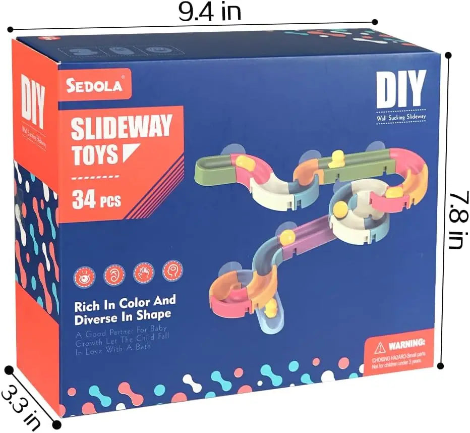 Children Bathtub Toy Slide Shower DIY assembly water track bath turn Happy Duckling Track Games Play Water Toys