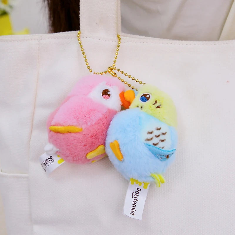 Kissing Couple Bird Plush Toys Stuffed Kissy Lovers Magnet Parrot Doll Bag Pendant Gifts for Couples Valentine's Day