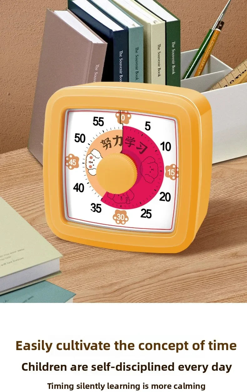 Visual Timer With Night Light School Minuteur 60-Minute Countdown Timer for Kids and Adults Pomodoro Stopwatch Clock