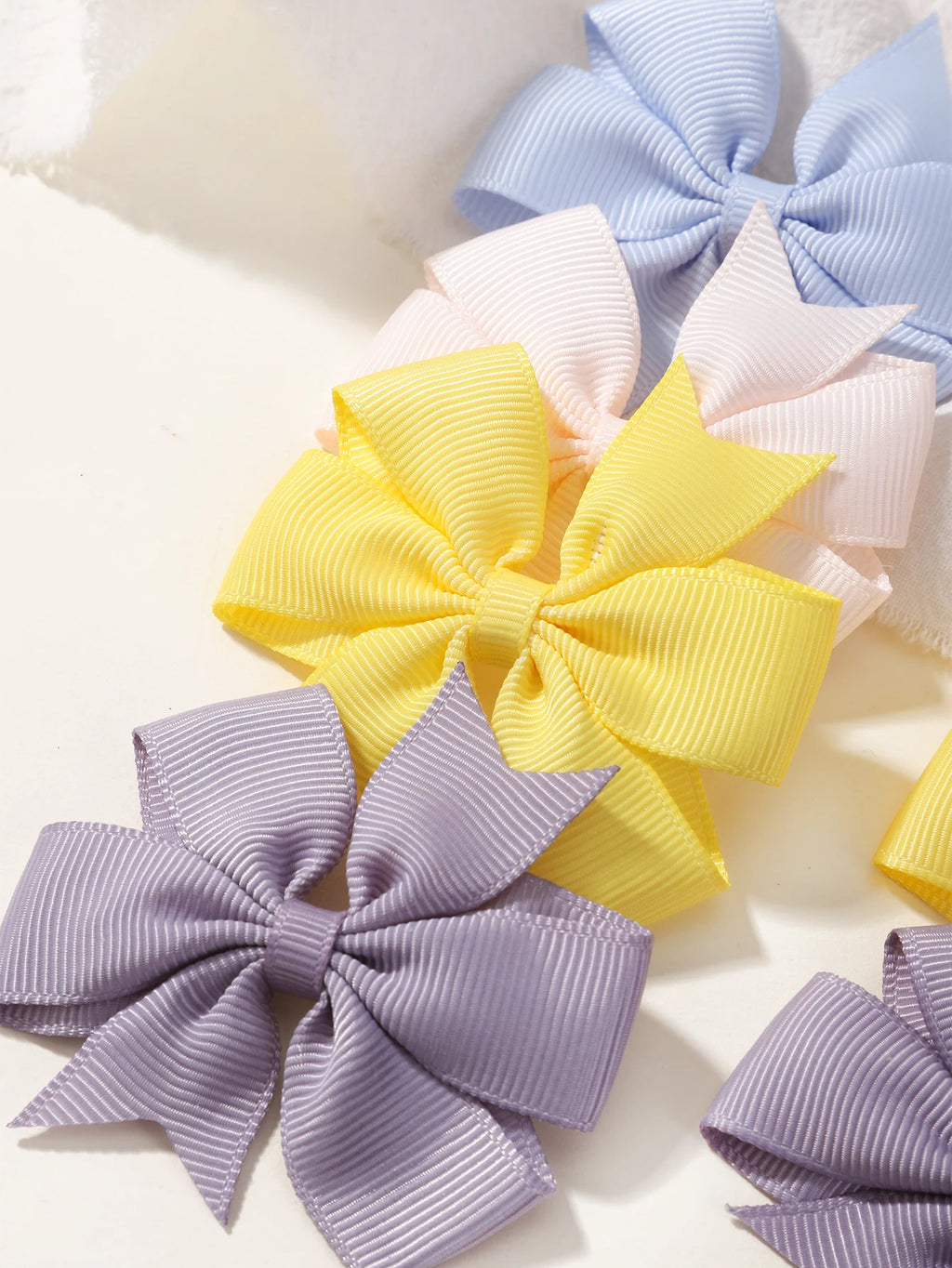20Pcs Sunflower Ribbon Hair Clips 2.36 Inch Bangs Hair Clip Cheer up Bowknot Kids Girls Headdress Vibrant Color Mixed Bulk