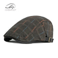 New Duckbill Hat for Men Spring Summer British Retro Fashion Plaid Casual Painter Hat Women's Beret