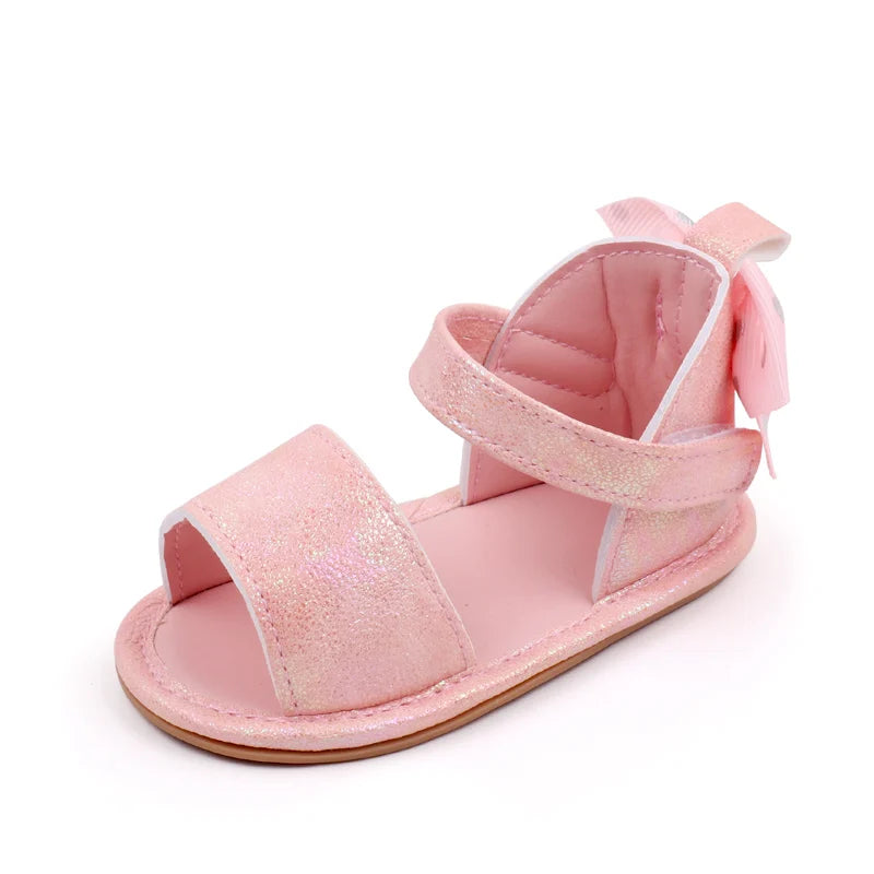BJZ Baby Sandals Non Slip PU Leather Summer Shoes With Butterfly Bow Model BJZ3231