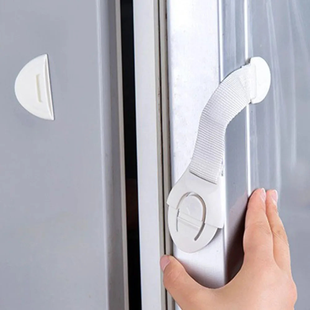 1-100Pcs Lot for Baby Furniture Door Drawer Lock Cabinet Door Multi-Functional Ribbon Lock Buckle Baby Proof Security Protector