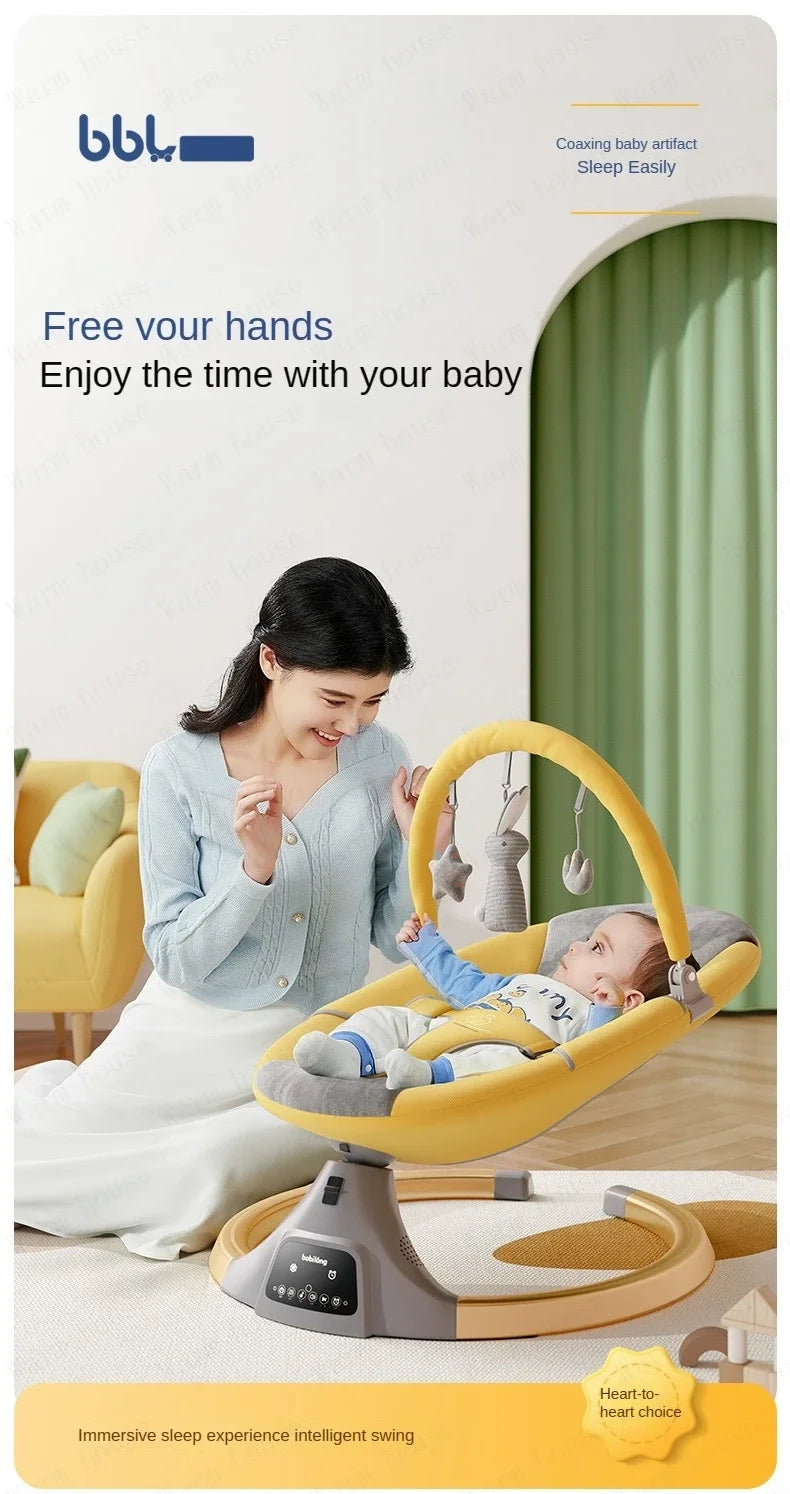 Electric Automatic Baby Rocking Cradle - Modern Newborn Sleep Aid Swing
