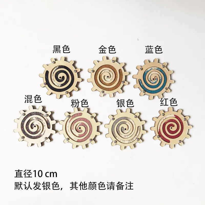 DIY Montessori Busy Board Accessory Wooden Hourglass Gear Skidway Puzzle Toy MB01 For Children