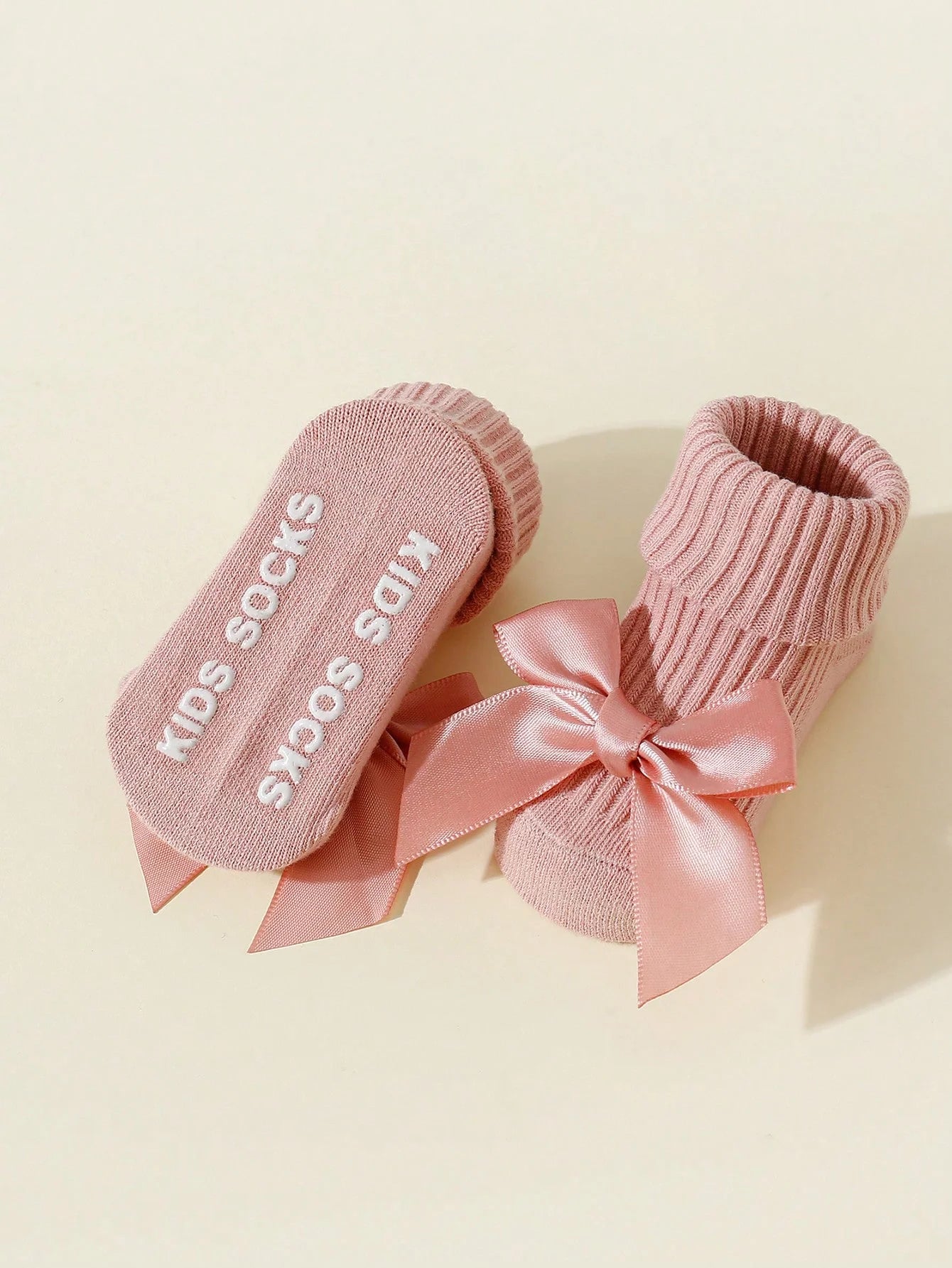 4 Pairs of Baby Girls Socks with Bows, Soft Cotton Newborn Infant Ankle Socks, Breathable Non-Slip Short Socks for 0-24 Months