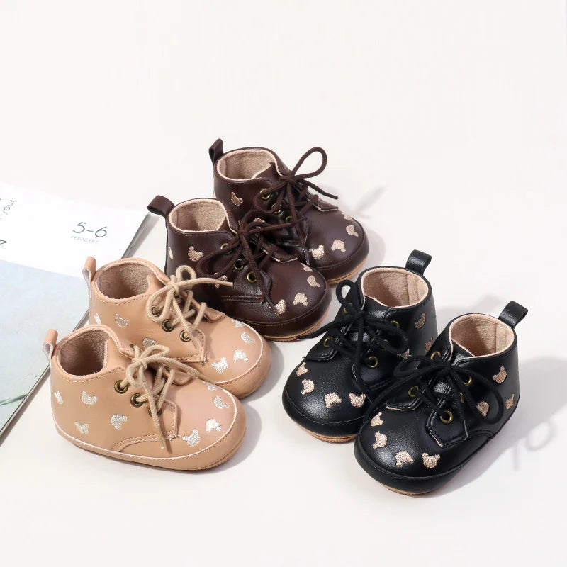 2025 Cartoon Embroidery Baby Girl Boy Fashion Non-slip Shoes Spring Autumn High Quality Newborn Infant Toddler Casual Shoes