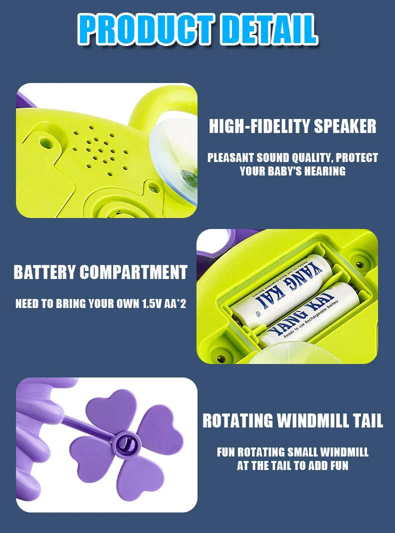 Baby Bath Soothing Toy, Bathroom Bubble Machine, Children's Fish Tank Water Play, Electric Early Education Bubble Blower